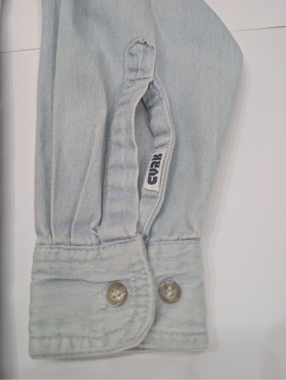 Insane Vintage 80s Cryk Chambray Shirt Mens L Long Sleeve Rasta Jammin Soccer - Picture 10 of 16